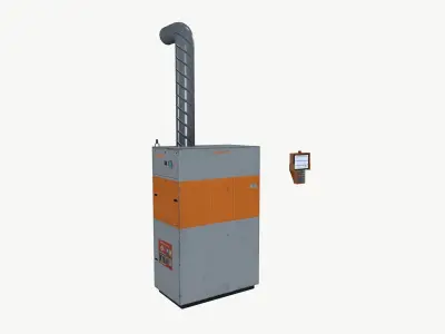 Fume Extraction system Low-poly 3D model