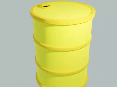Barril Toxico Free low-poly 3D model