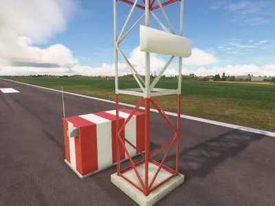 ILS Glide path model Low-poly 3D model