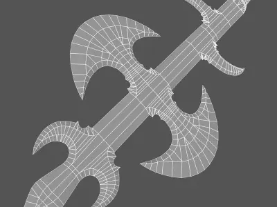 African throwing blade 3D model