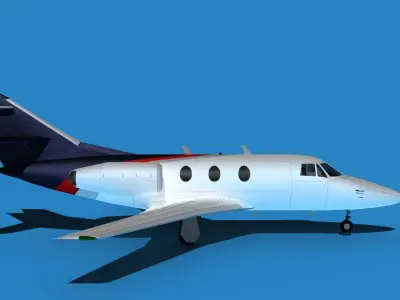 Dassault Falcon 10 V08 3D model