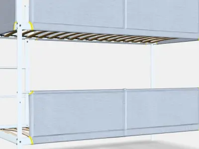 VITVAL Bunk bed frame Low-poly 3D model