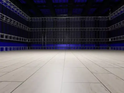 Hangar Interior Low-poly 3D model buy