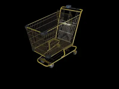 Shopping Carts Low-poly 3D model