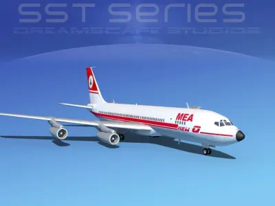 Boeing 707-320 SS Middle East Airlines 3D model