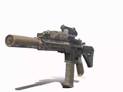 COLT M4A1 USASOC Low-poly 3D model