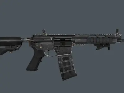 AR-15 custom Low-poly 3D model