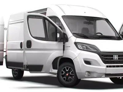 Fiat Ducato Van L2H2 HQ Interior 2023 3D model