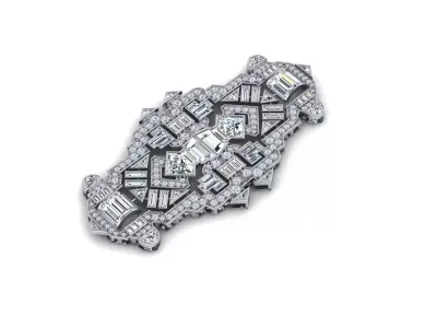  Diamond Brooch 3D print model