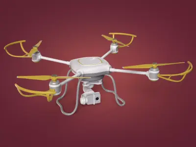 Drone Low-poly 3D model from CGTrader