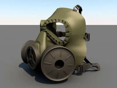 Gas Mask  Low-poly 3D model purchase