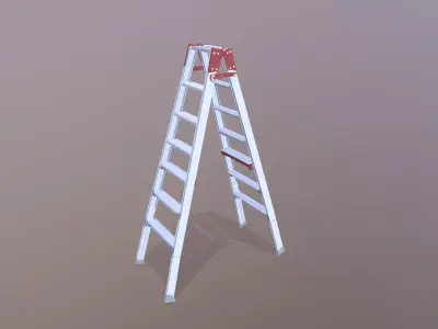 Aluminium Ladder 3D model