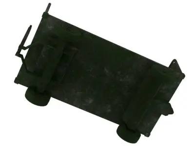 Baggage Cart 1 Moss Lowpoly Low-poly 3D model