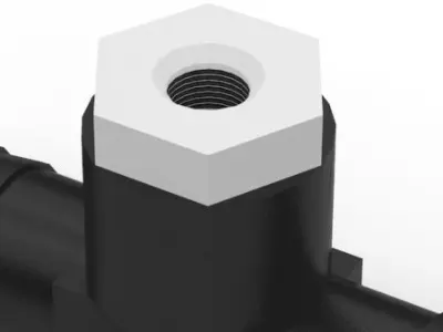 T-Pipe plastic connector Free 3D model