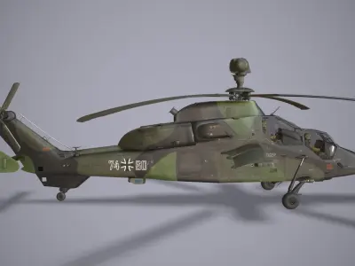  EC-665 Tiger UHT Germany Basic Animation Low-poly 3D model