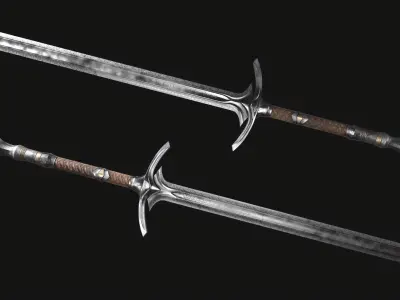 Realistic Medieval Sword Free low-poly 3D model purchase