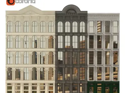 Architectural facades 3D model
