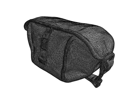 Military Canvas Utility Pouch Low-poly 3D model