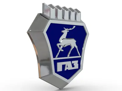 gaz logo 3D model by 3dlogoman