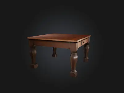 Table Low-poly 3D model 16