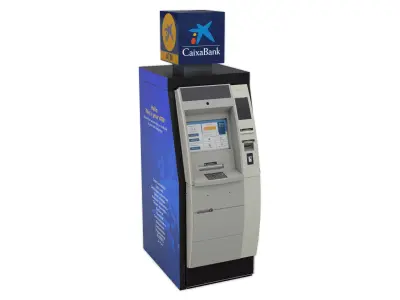 ATM Wincor Nixdorf Cineo Customized Worn Low-poly 3D model