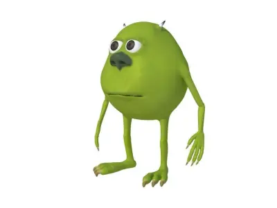 Low-Poly MEME Mike Wazowski and Sully Monsters Inc RIGGED 3D Low-poly 3D model