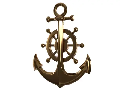 Anchor Gold PBR 2 Low-poly 3D model
