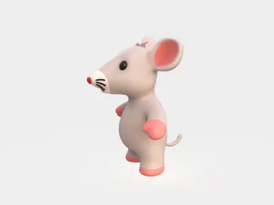 Little animal baby - Rat cute - Character027 Low-poly 3D model