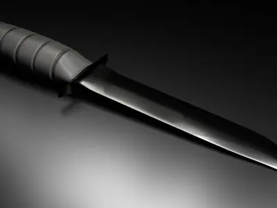 K-Bar Knife sword Low-poly 3D model