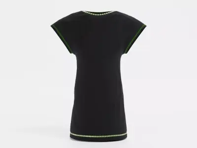 Black Tunic-Style Dress 3D model