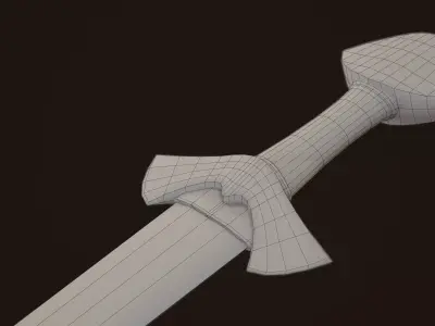 Viking Sword - Game Ready Low Poly PBR Low-poly 3D model