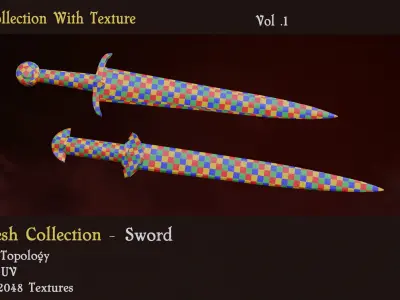 Swords pack Low-poly 3D model