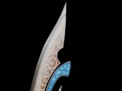 Low-poly Game Ready Fantasy Sword Low-poly 3D model