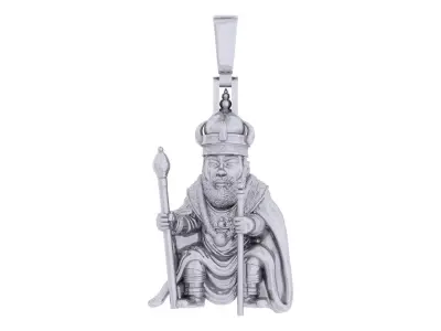 The King Pendent 3D print model