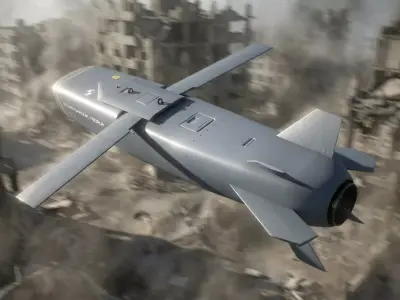 Long-range air-launched cruise missile Storm Shadow SCALP EG Low-poly 3D model