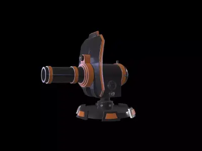 Artillery Battery  Low-poly 3D model