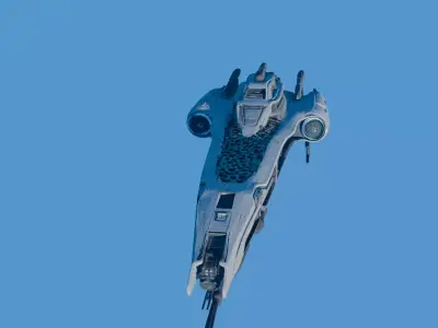 Futuristic Sci-Fi Starfighter Spaceship 3D model
