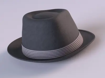 Fedora Hat Low-poly 3D model