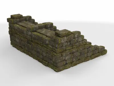 staircase ancient 01  3D model