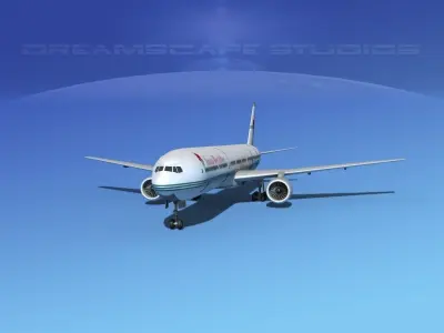 Boeing 777-300 MP America West 3D model