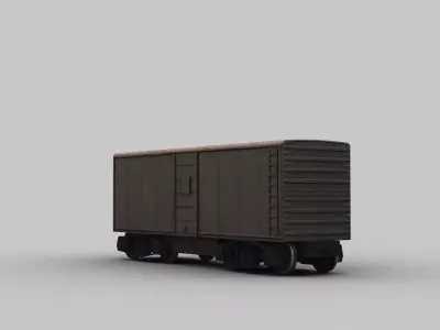 machin boxcar Low-poly 3D model