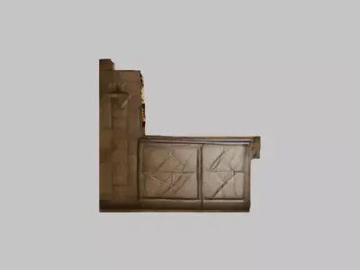 Medieval Kitchen Set Low-poly 3D model