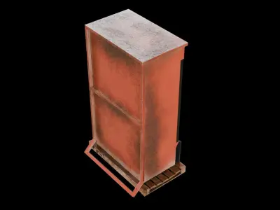 cold drink cabinet Low-poly 3D model