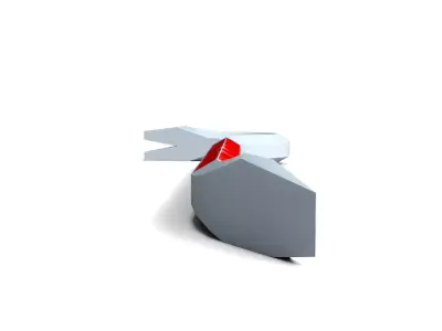 Metal Crowbar Industrial Hand Tool 3D Model 3D model