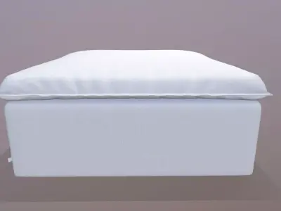 Ottoman Seat Sofa Low-poly 3D model purchase