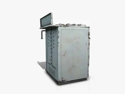 Old stove gas Low-poly 3D model