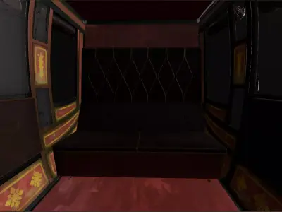 Stagecoach Low-poly 3D model