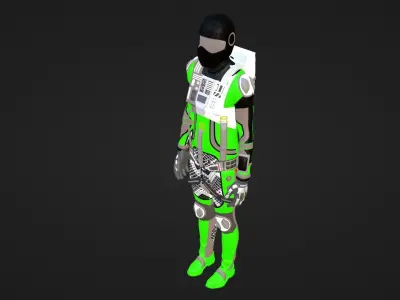 Robot Soldier - Assault Soldier Low-poly 3D model 20