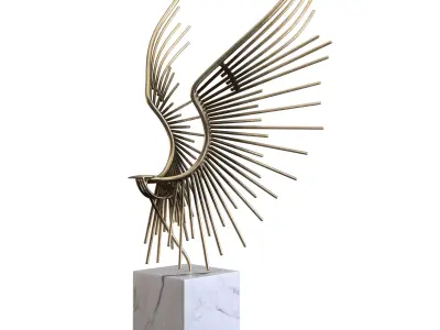 Abstract Bird Sculpture 3D model
