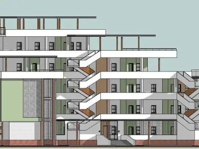 Sketchup Residential Complex building Free 3D model